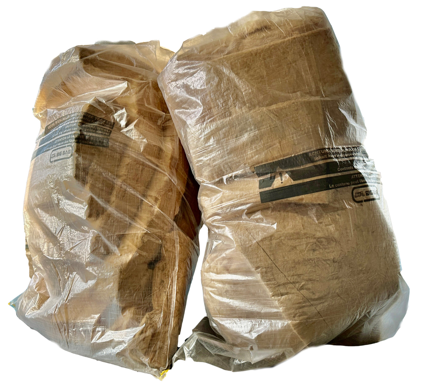 Sack Säcke Transportsack transparent 140x220cm KMF Dämmwolle Glaswolle Steinwolle beschichtet verschließabar