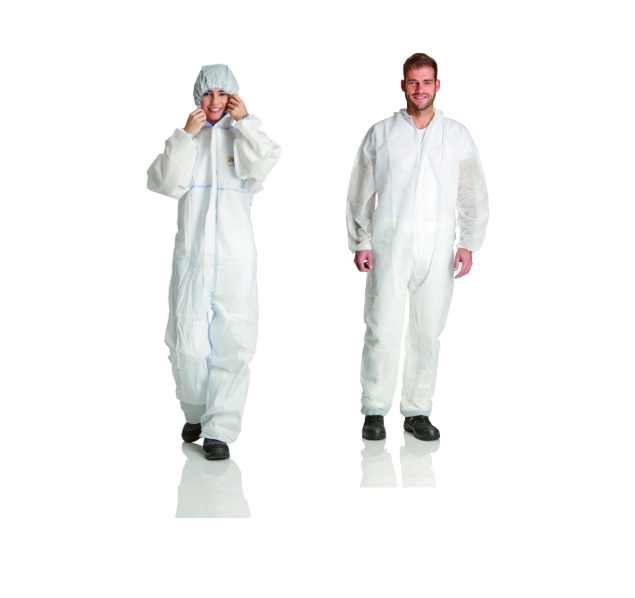10x Asbestanzug Maleranzug Schutzanzug CAT.III Kat.3 Typ 5+6 Einweganzug Maleranzug Einwegoverall Asbest KMF Dämmwolle weiß