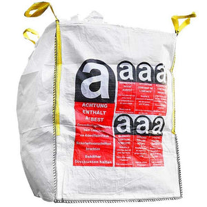 Asbest Big Bag 90x90x110cm 1000kg Transportsack Big Pack FIBC staubdicht Schürze beschichtet