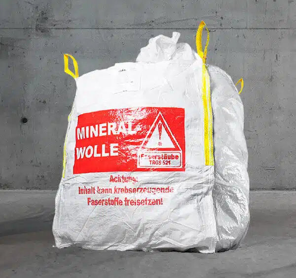 Big Bags und Säcke für die fachgerechte Entsorgung von KMF, Dämmwolle und Mineralfasern