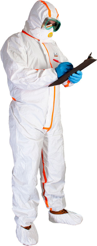 10 tute protettive Pro+4 MAX CAT.III Tipo 4B/5B/6B, tute di protezione chimica a tenuta stagna con cuciture nastrate – Industria, camera bianca e medicina