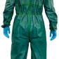 1x AG MAX Tuta protettiva professionale Tuta antiparassitaria Verde CAT. III Tipo 4B 5B 6B – ISO 27065 Classe 2 Pesticidi, agenti infettivi, particelle radioattive, antistatico, camera bianca Classe 5-9