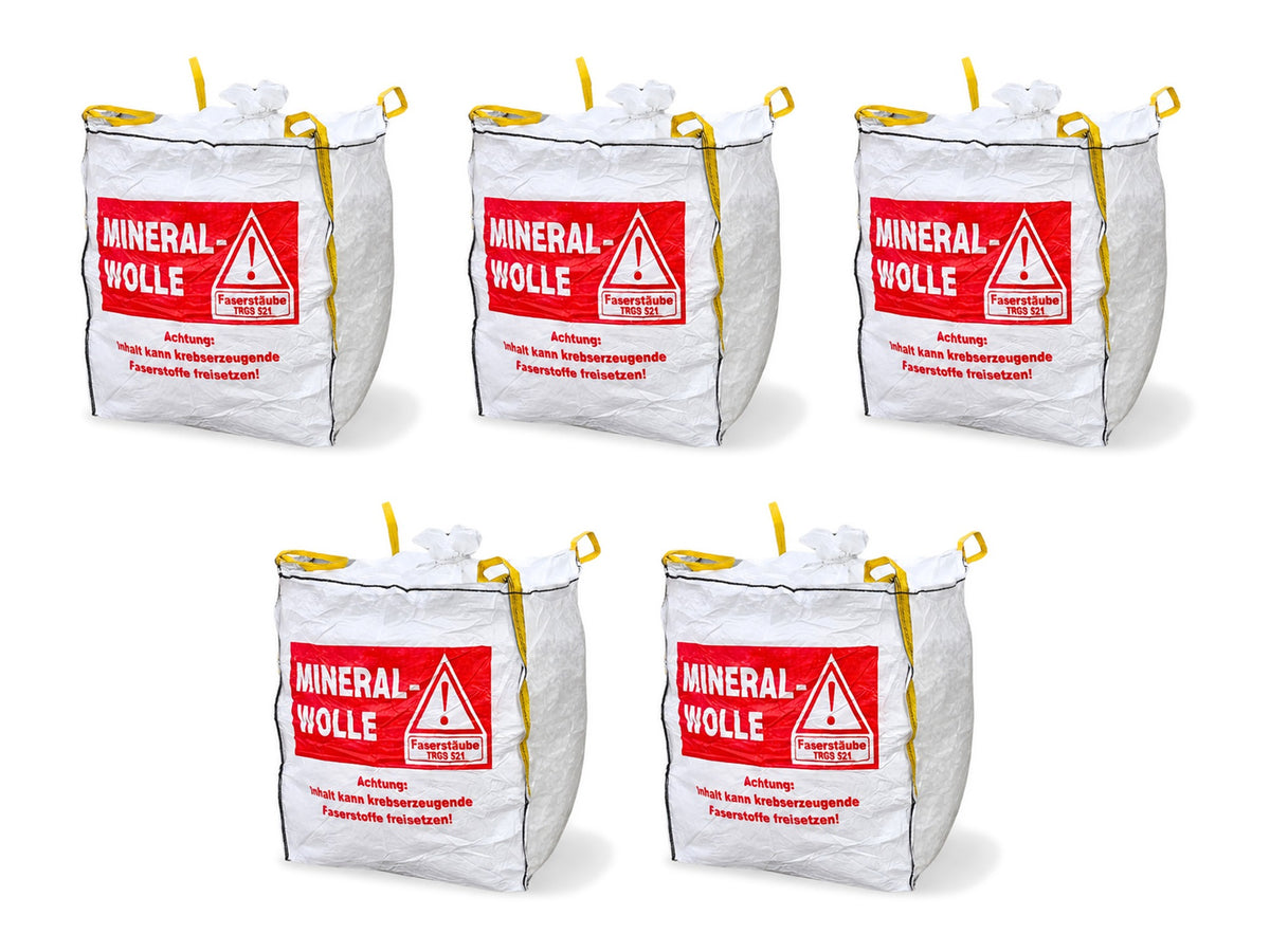 5x MINERALWOLLE Big Bag 90x90x110cm