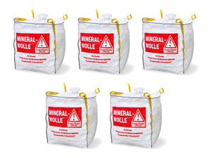 5x MINERALWOLLE Big Bag 90x90x110cm