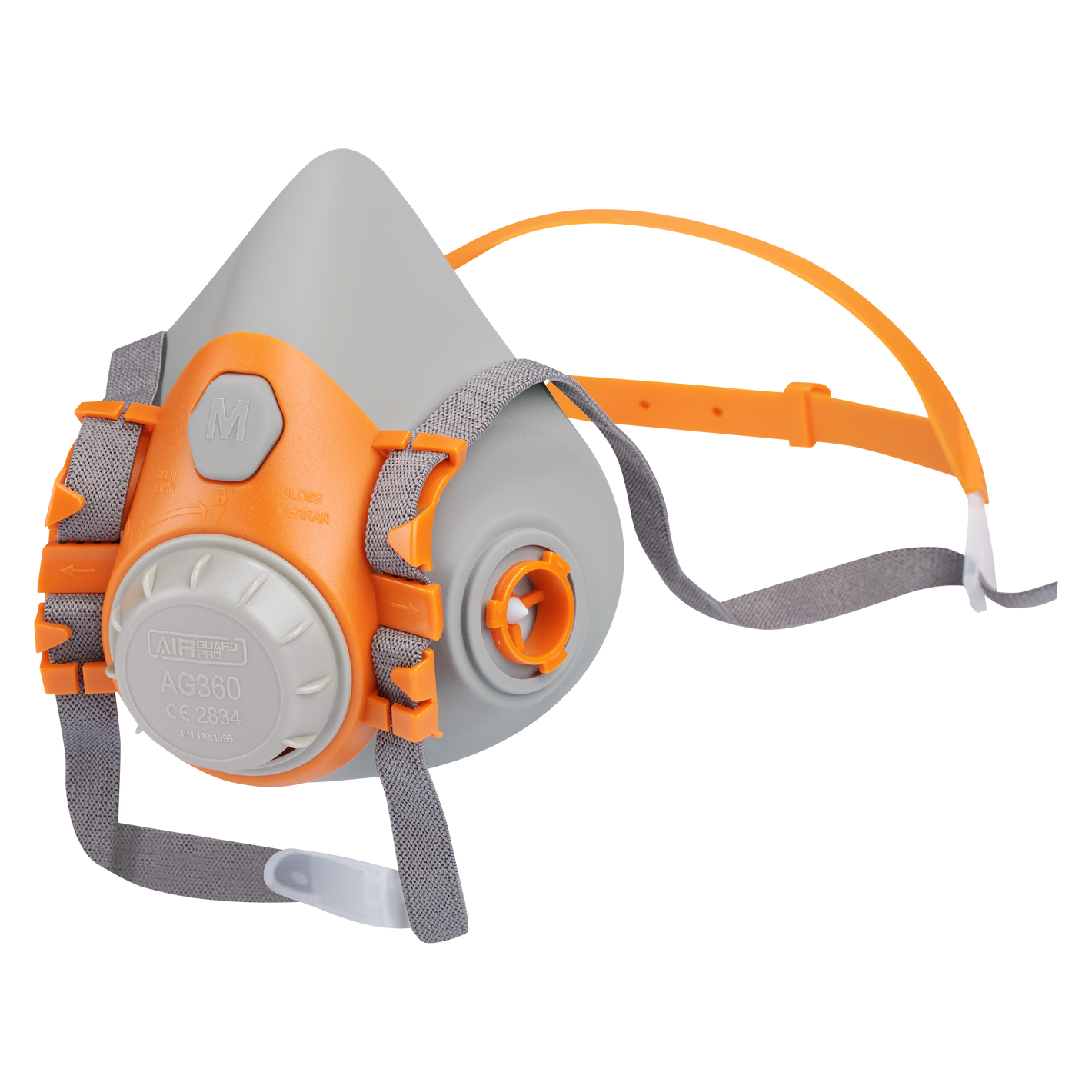 HALBMASKE ohne Filter Baumaske Atemschutz Feinstaubmaske mit Ventil für Asbest und KMF EN149