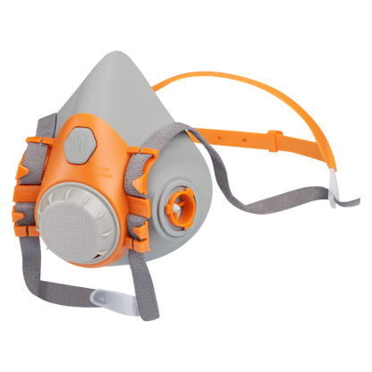 HALBMASKE ohne Filter Baumaske Atemschutz Feinstaubmaske mit Ventil für Asbest und KMF EN149