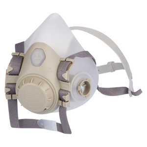 HALBMASKE ohne Filter Baumaske Atemschutz Feinstaubmaske mit Ventil für Asbest und KMF EN149