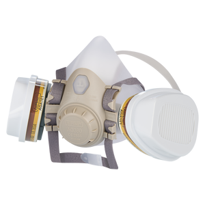 Kit di protezione amianto: Tuta protettiva + Maschera antipolvere FFP3 + Occhiali protettivi + Guanti da lavoro Tuta da imbianchino Maschera con valvola Amianto Lana minerale Lavori di demolizione e risanamento