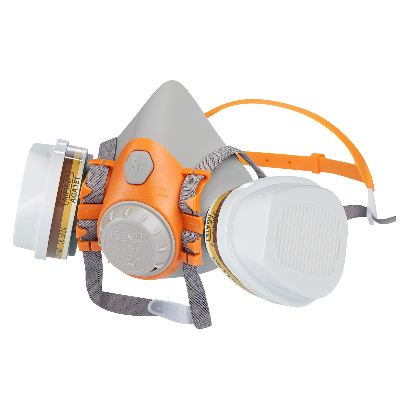 HALBMASKE MIT FILTER Baumaske Atemschutz Feinstaubmaske mit Ventil für Asbest und KMF ProSafe EN 149