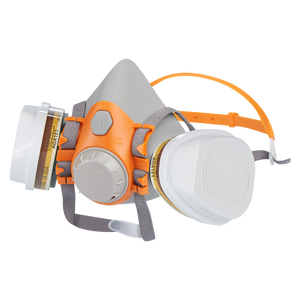 Halbmaske mit Filter Baumaske Atemschutz Feinstaubmaske mit Ventil für Asbest und KMF ProSafe EN 149