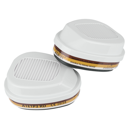 Filter für Halbmaske und Vollmaske – AirGuard Pro® Kombifilter A1E1P3 R D (Paar) – zuverlässiger Schutz bei Asbest-, KMF- und Schadstoffarbeiten