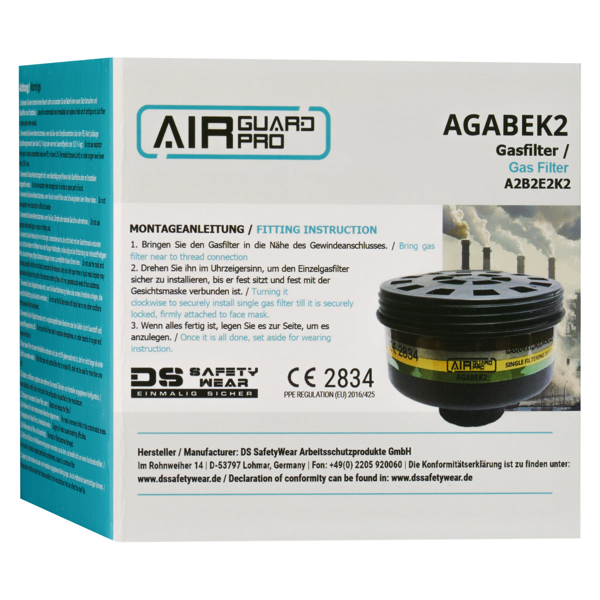 AirGuard Pro® Gasfilter A2B2E2K2 für Vollmaske AG700