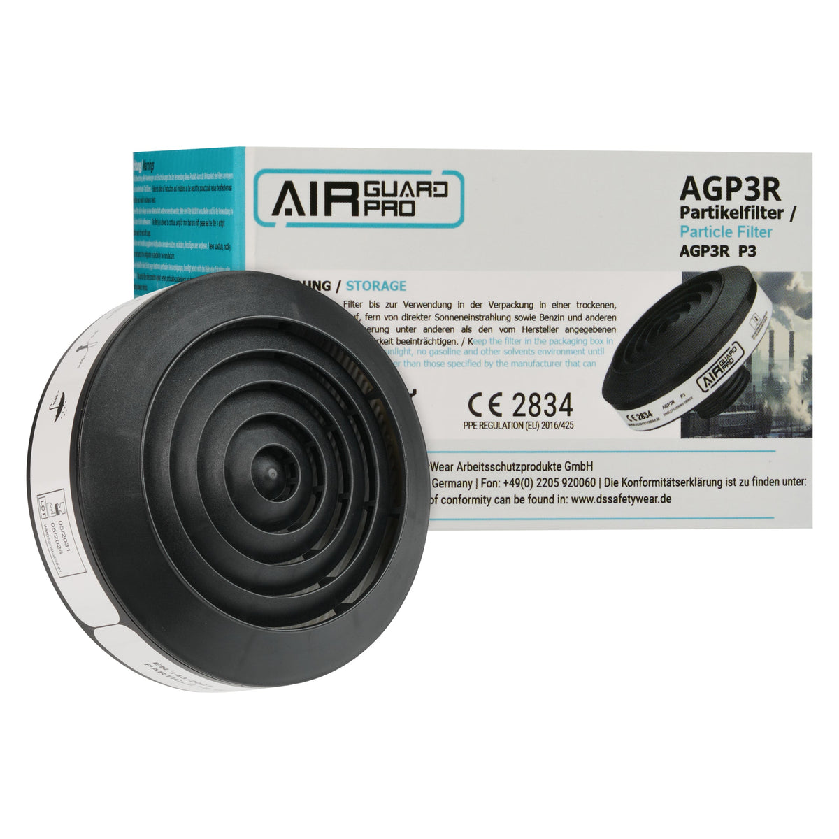 Karton 20 Stück AirGuard Pro® Partikelfilter P3 R AGP3R