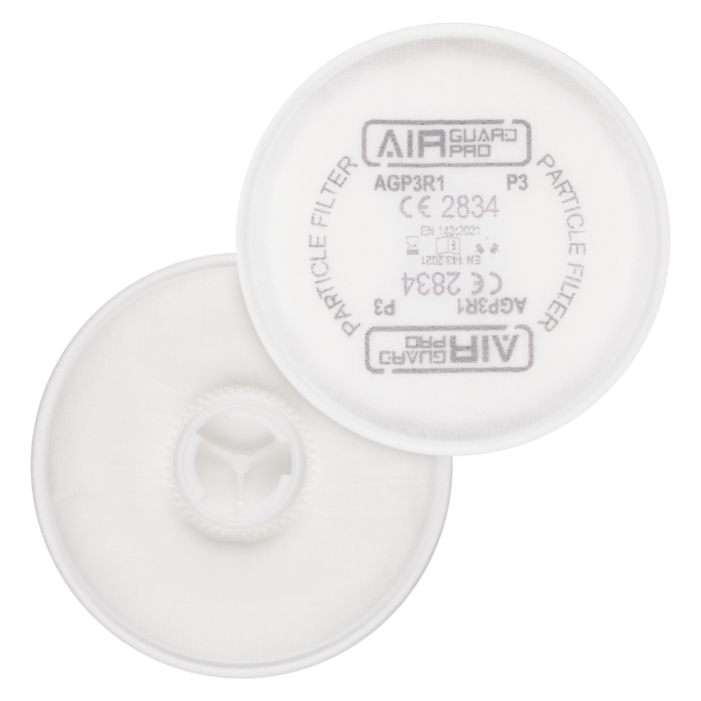 Filter für Voll-/Halbmaske AirGuard Pro® AGP3R1 Partikelfilter (Paar) – zuverlässiger Schutz bei Asbest- und KMF-Arbeiten