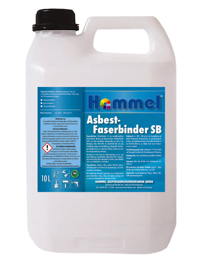 10 Liter Asbest-Faserbinder SB Lösungsmittelfreier, geruchsarmer, wasserverdünnbarer Asbest - Faserbinder