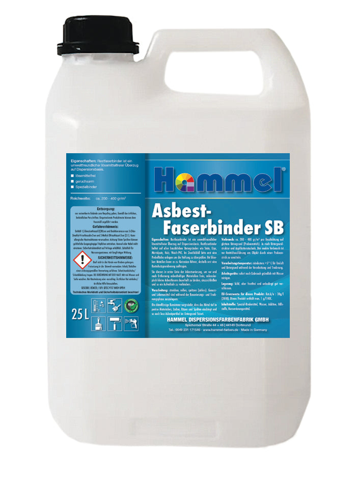 25 Liter Asbest-Faserbinder SB Lösungsmittelfreier, geruchsarmer, wasserverdünnbarer Asbest - Restfaserbindemittel