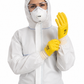 Kit di protezione sul lavoro tuta protettiva + maschera antipolvere FFP2 + guanti da lavoro tuta da imbianchino maschera da costruzione con valvola ristrutturazione demolizione