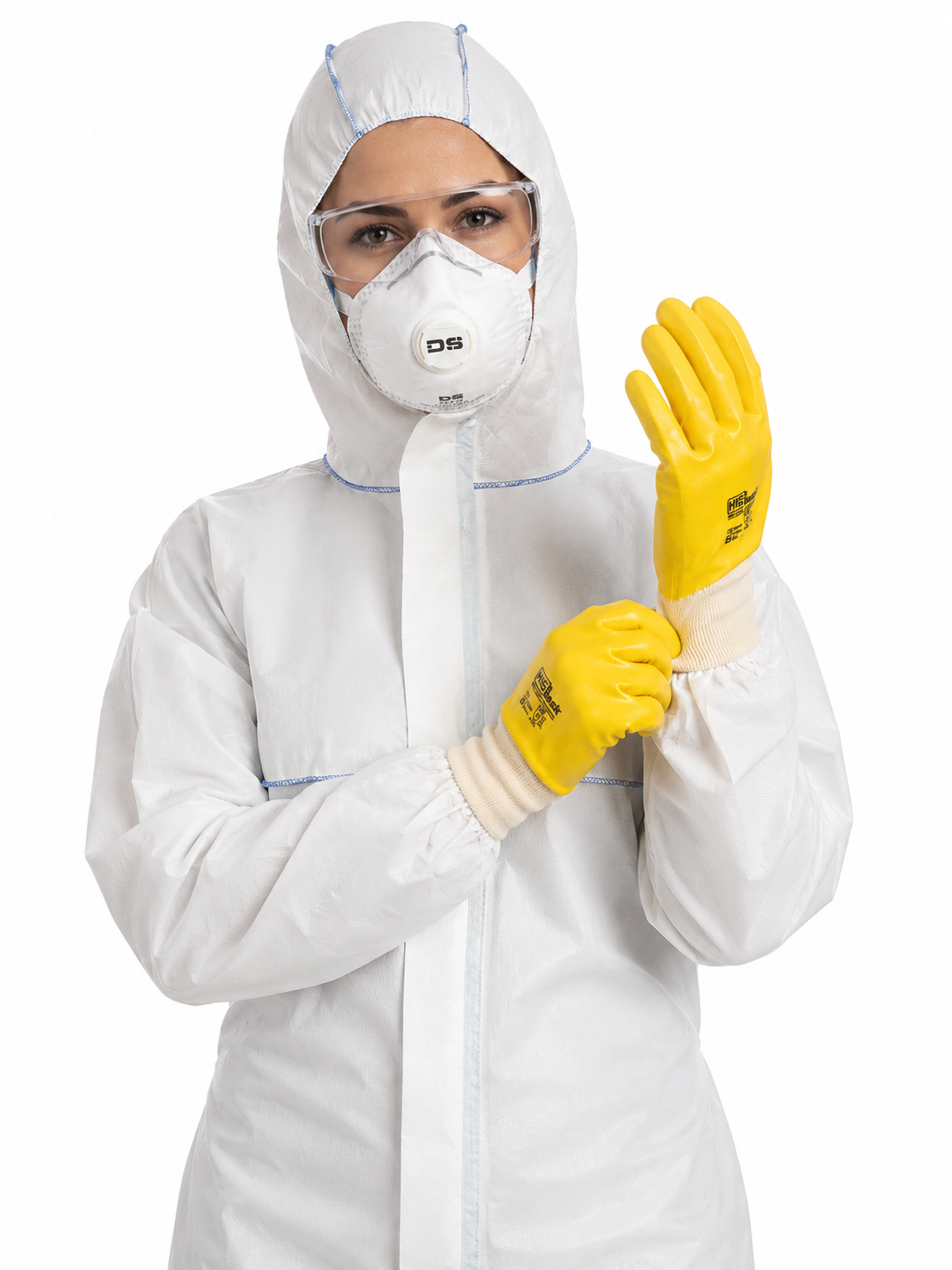 Arbeitsschutzset PLUS Schutzbrille Schutzoverall FFP3-Maske Handschuhe