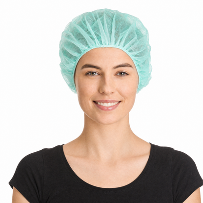 Einweg Baretthaube aus PP-Vlies - grün | 54cm