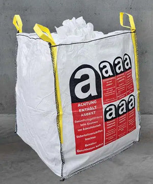 Asbest Big Bag 90x90x110 reißfest SWL 1000 kg beschichtet Transportsack Asbestentsorgung