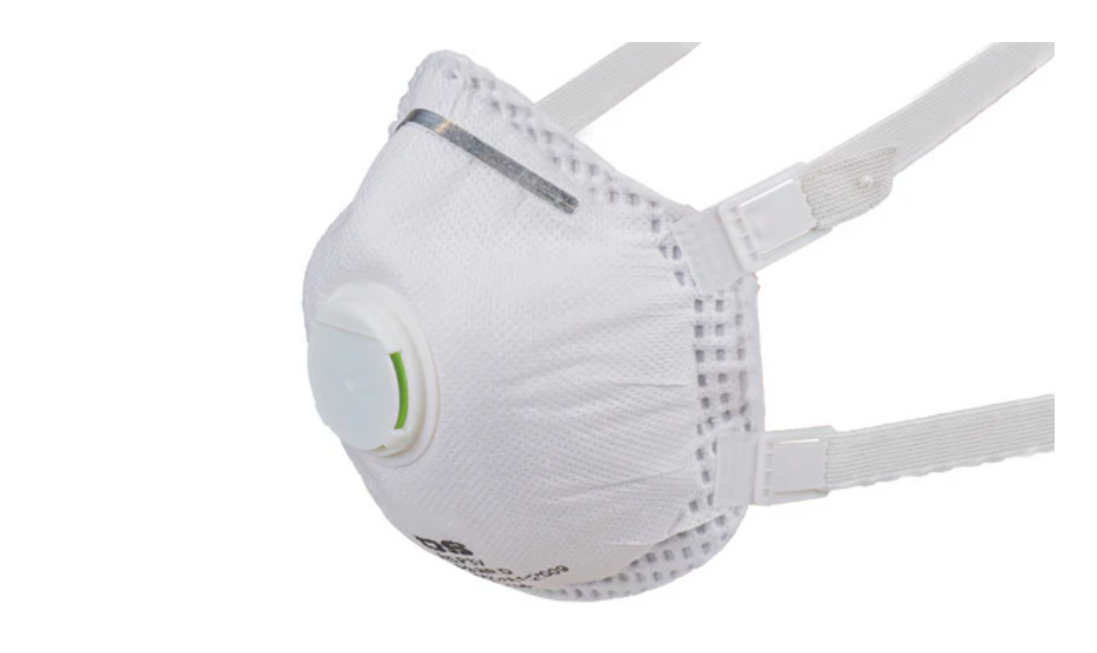 10 STÜCK FFP3 Maske mit AKTIVKOHLEFILTER und VENTIL Asbest KMF und Fei 10 STÜCK FFP3 Maske mit AKTIVKOHLEFILTER und VENTIL Asbest KMF und Fei