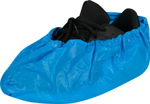 CPE-Schuhüberzieher aus starker PE-Folie blau 85my