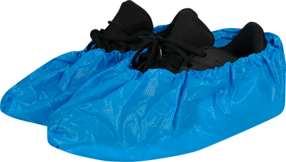 CPE-Schuhüberzieher aus starker PE-Folie blau 85my