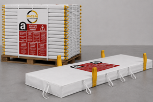 PALETTE 240 Stück Asbest Plattenbag 320x125x30cm Big Bag Well Platten Warndruck Traglast 1500 kg beschichtet mit Schürze und Deckel