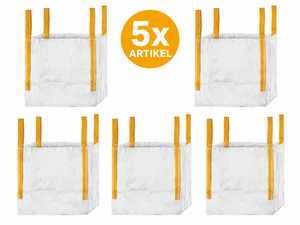 Big Bag Sacco da trasporto 60x60x60 Portata 500kg Contenitore di smaltimento con asole di sollevamento