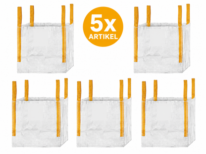 Big Bag Sacco da trasporto 60x60x60 Portata 500kg Contenitore di smaltimento con asole di sollevamento