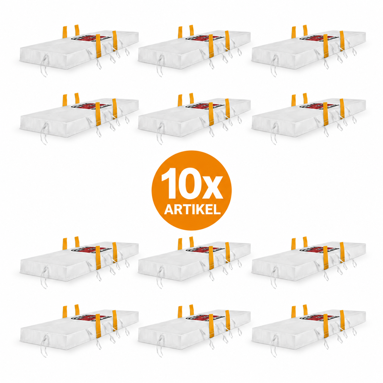 Big bag per lastre di amianto ondulate 260x125x30cm, stampa di avvertimento, capacità di carico 1500 kg, rivestito con grembiule e coperchio