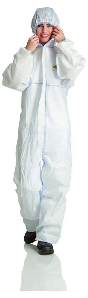 10x Asbestanzug Maleranzug Schutzanzug CAT.III Kat.3 Typ 5+6 Einweganzug Maleranzug Einwegoverall Asbest KMF Dämmwolle weiß