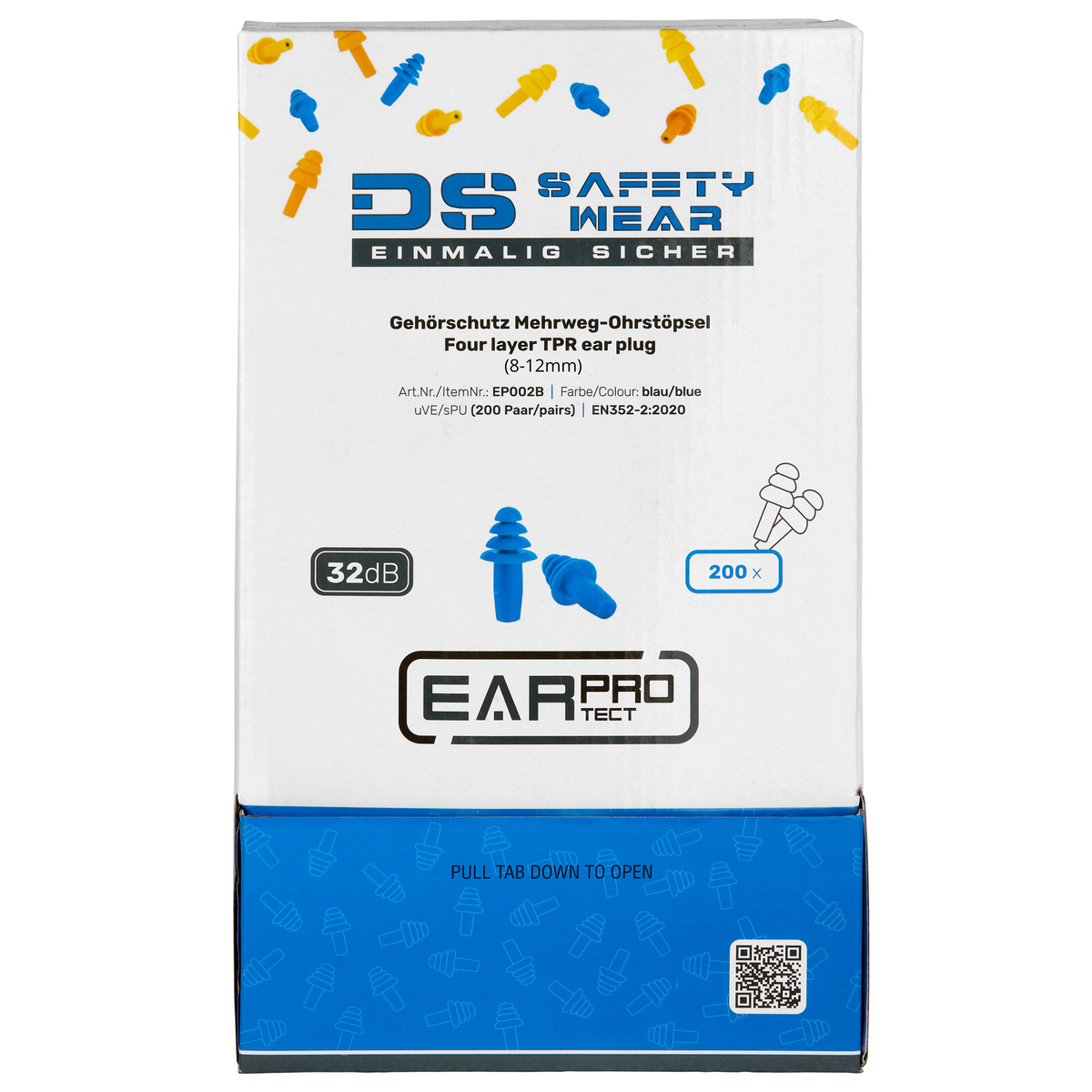 EarProtect Mehrweg Ohrstöpsel | TPE | SNR 32 dB