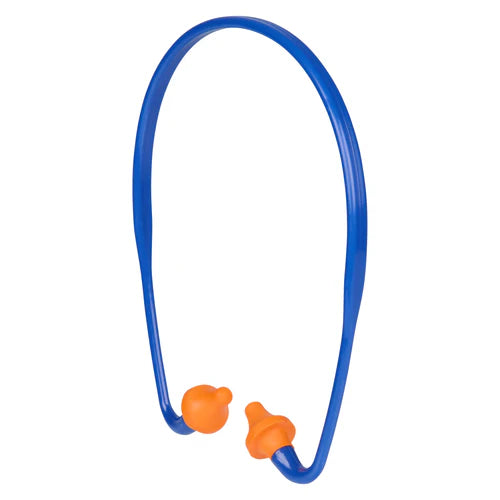 10x Protezione acustica ad archetto in silicone blu/arancione SNR 29dB Tappi per le orecchie Protezione uditiva Riutilizzabili SNR 29dB