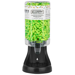 Distributore di tappi per le orecchie con 500 paia di tappi inclusi Montaggio a parete possibile Protezione acustica Cuffie antirumore monouso verde/giallo