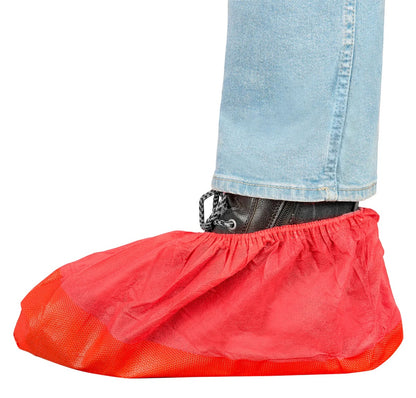 1 KARTON 300 Stück PP-Überschuhe Schuhüberzieher rutschfeste Gummi-Sohle hoch 40 g/qm rutschfeste Sohle hoch Asbest Baustelle Boden CE CAT.I weiß blau grün rot