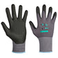 Hi5 X Flexitec Nylon-Spandex-Handschuhe 4121X  grau-schwarz. Nitril-Mikrochaumbesch.