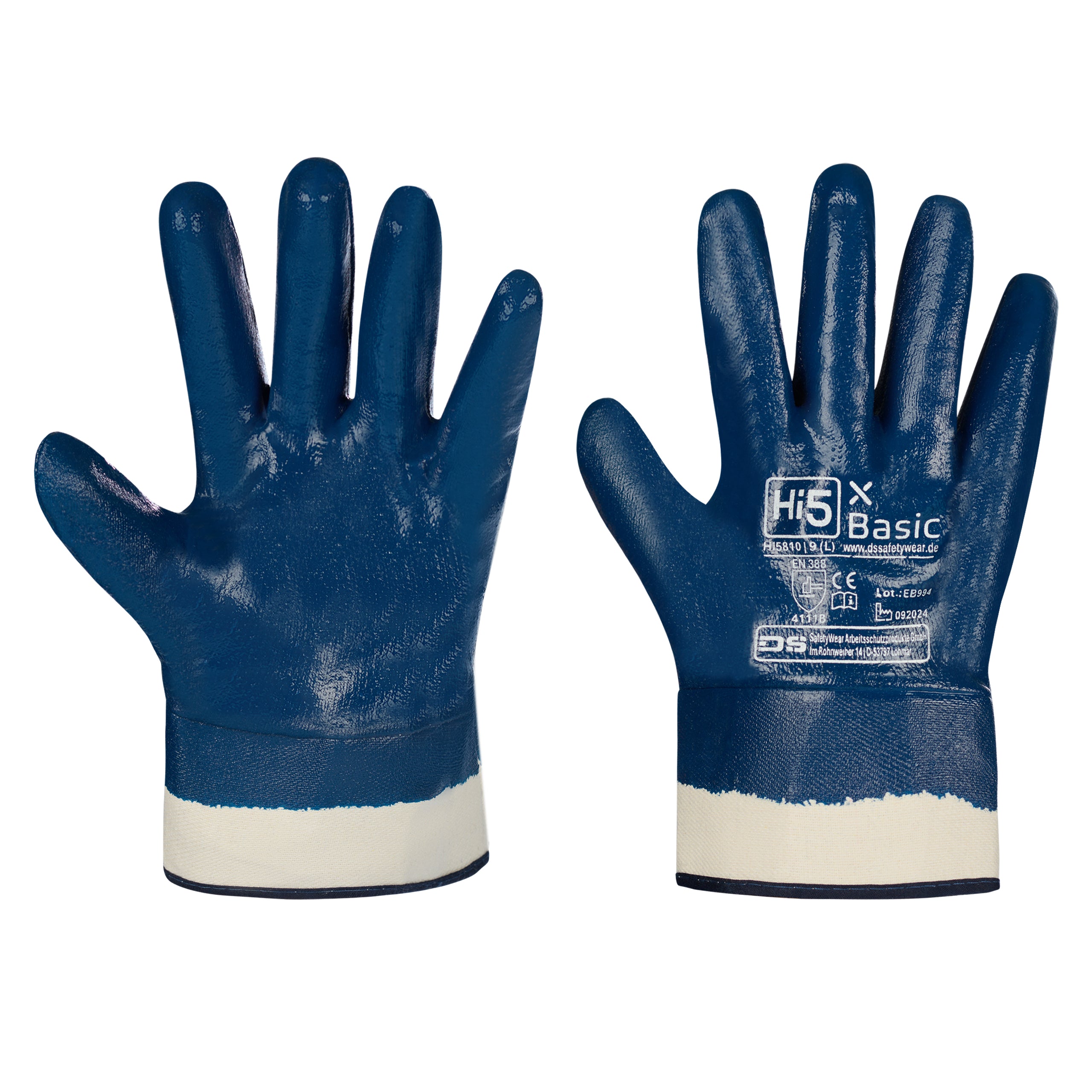 dicke fahrradhandschuhe KARTON DER DICKE BLAUE 120x Paar Arbeitshandschuhe 4111B Dick Robust N
