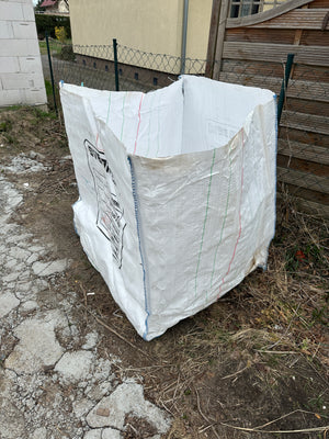5x Big Bag gebraucht 120x100x120 cm Gartensack Transportsack Entsorgungsäcke unbeschichtet ohne Schürze 1m³ oben offen ohne Hebeschlaufen