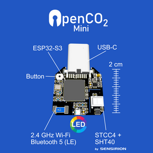 Mini Handy CO2 Sensor mobiler Sensor Führer Luftqualitätssensor für USB-C mit RGB Ampel