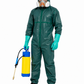 Arbeitsschutzset PESTIZID – Komplettset für Pflanzenschutz, Schädlingsbekämpfung & Chemikalienarbeiten - Chemieschutzoverall + Halbmaske mit Filter + Chemikalienhandschuhe + Schutzbrille