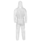 1x PP40 Einwegoverall Maleranzug weiß Schutzanzug CAT.I L-2XL mit Kapuze für Renovierarbeiten ProSafe Basic