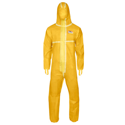 Schutzanzug Einwegoverall CAT.III Kat.3 Typ 4B ProSafe®4 Overall mit abgeklebten Nähten  Kapuze gelb CAT.III Typ 4B