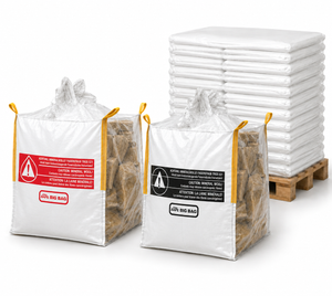 Big bag trasparente per lana isolante KMF lana minerale lana di vetro 90x90x110cm grembiule 150KG