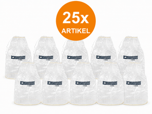 25x Mineralwolle Sack TRANSPARENT 140x220cm – volles Bündel