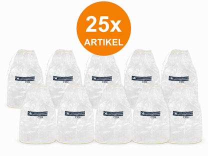 25x Mineralwolle Sack TRANSPARENT 140x220cm – volles Bündel