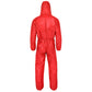 50x Schutzanzug CAT.III Kat.3 Typ 5+6 rot Asbest KMF Dämmwolle Maleranzug Einwegoverall ProSafe LIGHT SMS-Overalls mit Gummiband