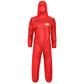 50x Schutzanzug CAT.III Kat.3 Typ 5+6 rot Asbest KMF Dämmwolle Maleranzug Einwegoverall ProSafe LIGHT SMS-Overalls mit Gummiband