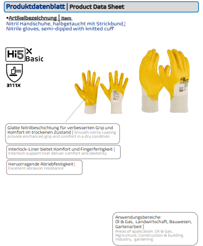 kreiss handschuhe 12x Paar DER GELBE Arbeitshandschuhe 3111X Bau Garten Abbruch Abriss N