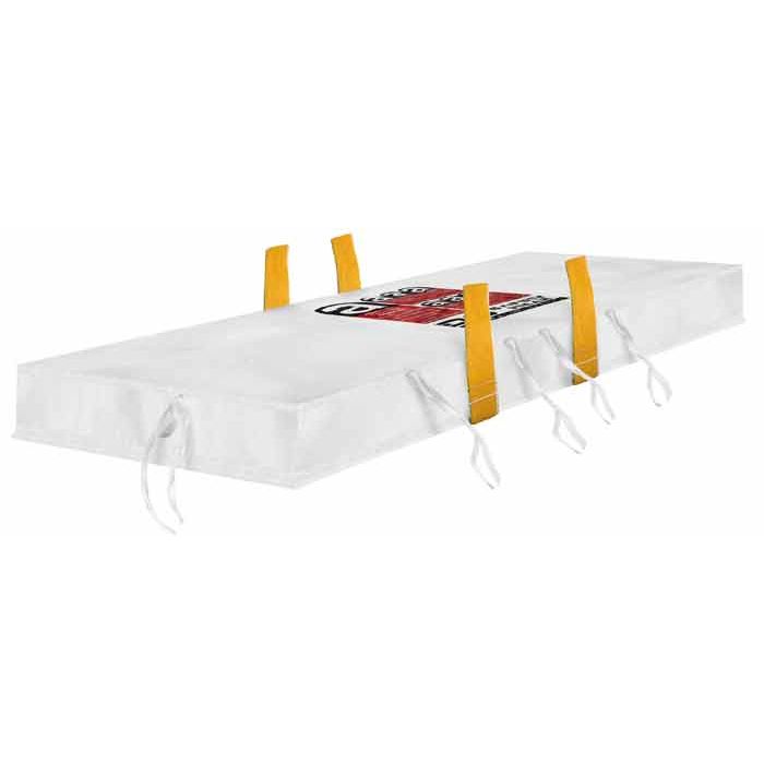 Plattenbag 260x125x30cm Asbest Warndruck Traglast 1500 kg beschichtet mit Schürze und Deckel